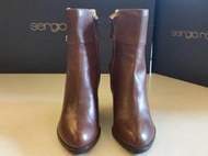 歐洲名品  Sergio Rossi  咖側拉鍊短靴   原價  54000   只賣  24500