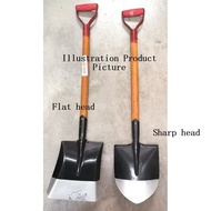 1pc Heavy duty Shovel With Iron Handle Wooden Handle Gardening Spade Shovel Cangkuk Cangkul Skop Pas