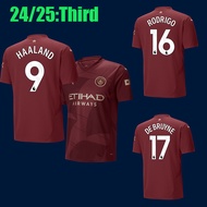 24/25 HAALAND soccer clothe 24/25 Man City Third Jersey STONES DEBRUYNE FODEN GREALISH AKE RODRIGO f