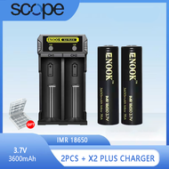 (Ready stock) enook battery 18650/21700 lithium rechargeable battery 3.7V with enook x2 plus USB cha