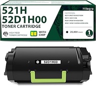 Remanufactured 52D1H00 Toner Cartridge 521H Black Toner Replacement for Lexmark 52D1H00 Toner Compat