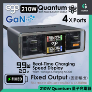 EGO 210W Quantum 3種模式 顯示輸出 OLED 彩色屏 GaN變壓晶片 量子充電器 QT210 即時輸出顯示 Type C USB PD PPS 充電器 電腦充電器 智能充電