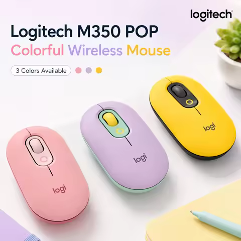 Logitech POP M350 Wireless Bluetooth Mouse: Silent Click Portable Travel Mouse - Stylish Slim Comput