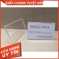 Single-sided mica menu nameplate 9x 5.5cm.- Bao Quan Stationery