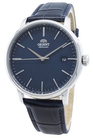 [Powermatic] ORIENT RA-AC0E04L AUTOMATIC Blue Dial Leather Strap WATER RESISTANCE CLASSIC UNISEX WATCH