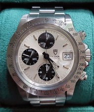 TUDOR  Oysterdate 79180  BIG BLOCK  早期斜釘，沙圈，勞的勞底 計時錶，淨錶
