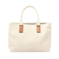 [二手] Bottega Veneta BOTTEGA VENETA Intreccio Jet Tote Bag 222498 象牙色 PVC 塗層帆布皮革 Marco Polo Tote