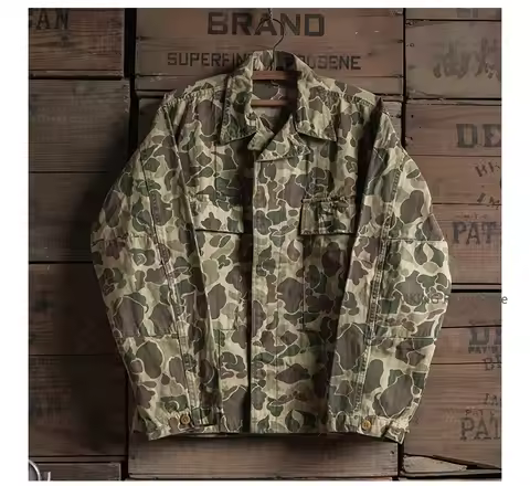 Rugged Bronson Army M-43 Armored Force Duck Hunting Camouflage Jacket Work Jacket