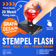 Stempel Flash Otomatis Nama Sendiri Custom Logo Toko Cap Perusahaan Gratis Desain