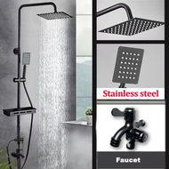 Shower Tiang Set Panas-Dingin/Shower Kamar Mandi Set 4 in 1 Dengan Faucet Shower Kamar Mandi Panas