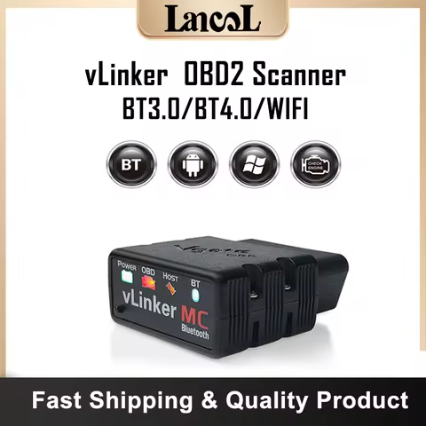 Vgate vLinker MC Bluetooth 4.0/3.0/WIFI ELM327 OBD2 Car Code Reader, OBD-II Diagnostic Scanner for i