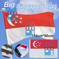 🚩Singapore flag 144*96cm Double spray Banner flag for outdoor / room decor 61th National Day SG Flag