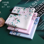 He Muji Sakura Ladies Handkerchief Pure Cotton Sweat-wiping Handkerchief Romantic Sakura Goddess Fes
