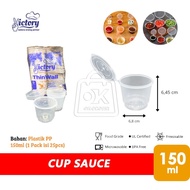 Thinwall Cup Sauce 150ml / Cup Sambal / Cup Saos (1pack isi 25pcs)