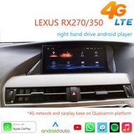 10.25inch android10 Qualcomm 8core android headunit bluetooth gps video radio carplay android auto player for lexus rx rx 270 rx350 2009-2014 car stereo