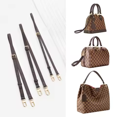 Genuine Leather Bag Strap For LV Speedy 20 25 30 Shoulder Straps Long Replacement Adjustable Crossbo