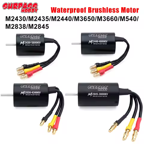 SURPASS HOBBY RC Motor M2430/2435/2440/2838/2845/540/3650/3660 Waterproof Brushless For 1/10 1/12 1/
