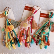 String 04 Yuanbao Rich Flower Ethnic Style Braided Tassel Lanyard Car Keychain Pendant Bag Hanging