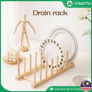 Kitchen Drying Holder Rack Dish Plate Bowl Tableware Display Rack Bookshelf Rak Pinggan Kayu