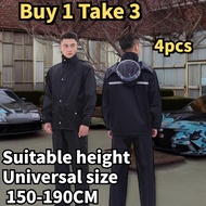 Imuto Rain Coat For Motorcycle Waterproof Motorbike Rain Suit Reflective Raincoat Set