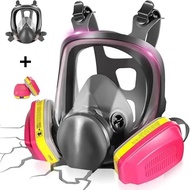 Full face respirator gas mask: 6800 reusable mask with filter 60923&2097 dust mask anti fog organic 