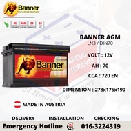 BANNER RUNNING BULL AGM LN3 | DIN70L | 570 01 AUTOMOTIVE CAR BATTERY