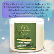 BBW#1 Candle Bath & Body Works 3 wicked candle  เทียนหอม 411g.