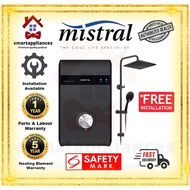 Mistral Instant Water Heater with Rain Shower &amp; DC Pump (MSH88MB) with FREE INSTALLATION