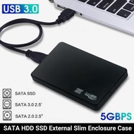 屯京 - 黑色外置移動硬盤盒 USB3.0免工具外殼 2.5寸SATA串口機械固態SSD免螺絲外置移動硬盤盒 [平行進口]
