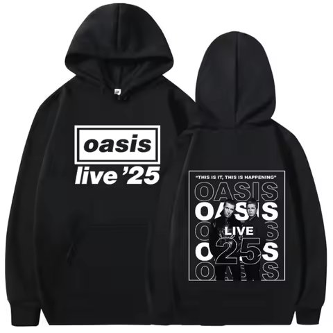 Rock Band O-Oasis Live 25 Tour Hoodies Mens Women Clothing Long Sleeves Hooded Sweatshirt Harajuku O