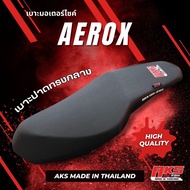 AEROX เบาะปาด AKS made in thailand เบาะมอเตอร์ไซค์ ผลิตจากผ้าเรดเดอร์ หนังด้าน ด้ายแดง