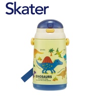 Skater 恐龍款 飲管水壺 400ml 保冷保暖水杯 有斜孭帶