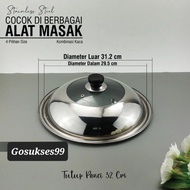 NEW 32CM STAINLESS STEEL PAN LID