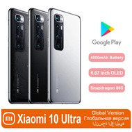 โทรศัพท์มือถือ Xiaomi 10 Ultra 5G 90% ของแท้ใหม่ใช้ Mi สมาร์ทโฟน Qualcomm Snapdragon 865 48 MP กล้อง4500MAh แบตเตอรี่ MIUI 12 Glabl Rom