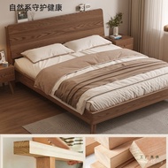 Household Master Bed Solid Wood Bed 1 Storage Rice Single Bed Frame Rice 1 Meter 82 All Solid Wood 1