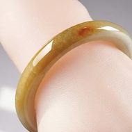 黃翡翡翠圓骨鐲手鐲 | 17.5圍 | 天然緬甸玉翡翠A貨 | 送禮