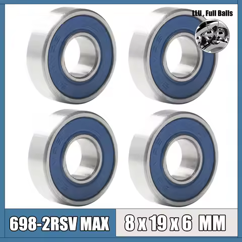 698 2RSV MAX Bearing 8*19*6 mm 4Pcs C2 Full Balls Bicycle Pivot Repair Parts 698 2RS RSV Ball Bearin