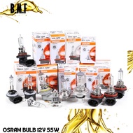 OSRAM HALOGEN BULB / 12V 55W / CAR HEADLIGHT LAMP / H1 H3 H4 H7 H8 H9 H11 HB3 HB4 880 881 9012