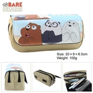 Anime We Bare Bears Panda Pencil Cases Stationery Pouch Grizzly Cosmetic Bags