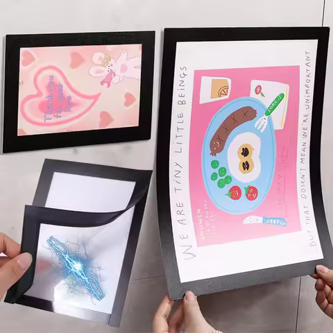 5/1PC Magnetic Picture Frame A4 Poster Cover Self-Adhesive Refrigerator Sticker Photo Frames for Off