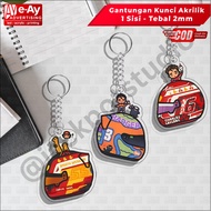 GANTUNGAN F1 helmet keychain | Formula One Helmet Keychain