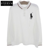 Polo Ralph Lauren 男士純棉珠地大馬標長袖 Polo 衫，白色，XXL