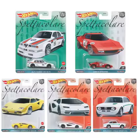 Hot Wheels Car Culture Premium Italy Exotic Envy FPY86 LAMBORGHINI ALFA ROMEO 1/64 Die-Cast Vehicle 