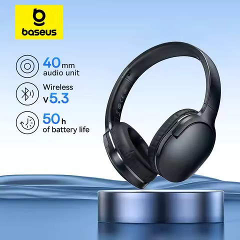 Baseus D02 Pro Wireless Headphones Sport Bluetooth 5.3 Earphone Handsfree Headset Ear Buds Head Phon