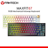 Fantech Gaming Keyboard Maxfit67 MK858 Mechanical Keyboard with 65% Form Factor, Tri Mode Connection, Rotary Encoder Knob, South Facing PCB