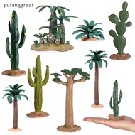 pufanggreat 1Pcs Simulated Coconut Palm Tree Model Breadfruit Baobab Cacti Stump Realistic Animal Fa