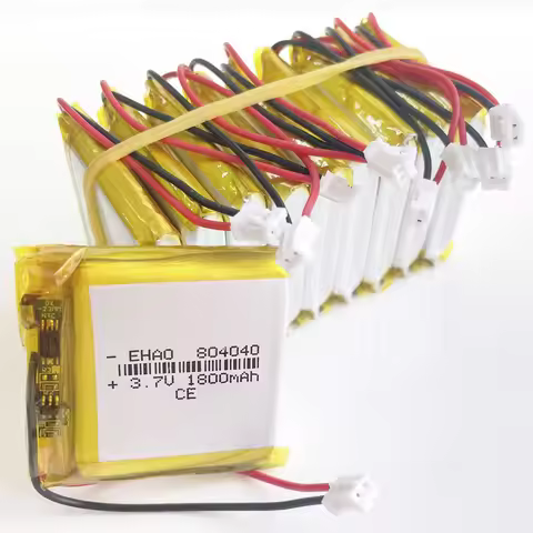 10 x 3.7V 1800m Lithium Polymer LiPo Rechargeable Battery 804040 + JST 2.0mm 2pin Plug For Mp3 GPS D