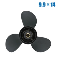 Propeller 9.9x14 For Tohatsu Outboard Engines MFS25B MFS30B Aluminum 10 Tooth Spline RH 349B64529-1
