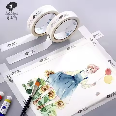 Paul Rubens 1pc 2.5cm *2m Professional Sketch Gouache Watercolor Masking Tape Decorative Adhesive Ta