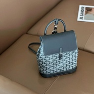 Dog Tooth Backpack Goyard Alpin Backpack Herringbone Pattern Waterproof Canvas Gray mini Goyard Back